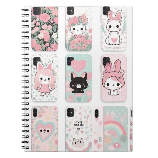 Tech-Savvy Bunnies-Notebook Notizblock (Vorderseite)