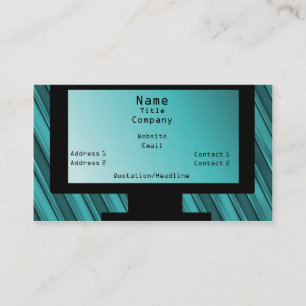 Tech Savvy Business Card, Aquamarin Visitenkarte