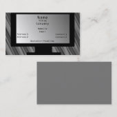 Tech Savvy Business Card, Light Gray Visitenkarte (Vorne/Hinten)