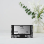Tech Savvy Business Card, Light Gray Visitenkarte (Stehend Vorderseite)