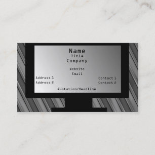 Tech Savvy Business Card, Light Gray Visitenkarte