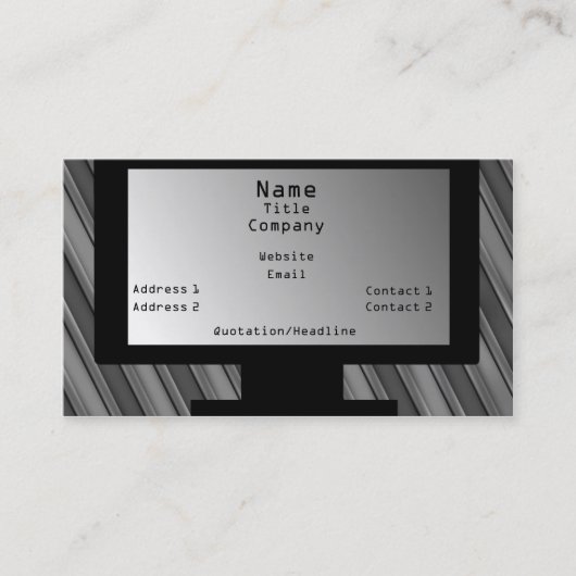 Tech Savvy Business Card, Light Gray Visitenkarte (Vorderseite)