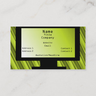 Tech Savvy Business Card, Lime Green Visitenkarte