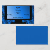 Tech Savvy Business Card, Royal Blue Visitenkarte (Vorne/Hinten)