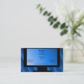 Tech Savvy Business Card, Royal Blue Visitenkarte (Stehend Vorderseite)
