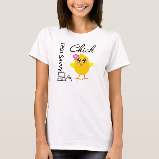Tech Savvy Chick T-Shirt (Vorderseite)