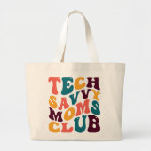 Tech Savvy Mamas Club Souvenir Retro Stil Jumbo Stoffbeutel (Vorne)
