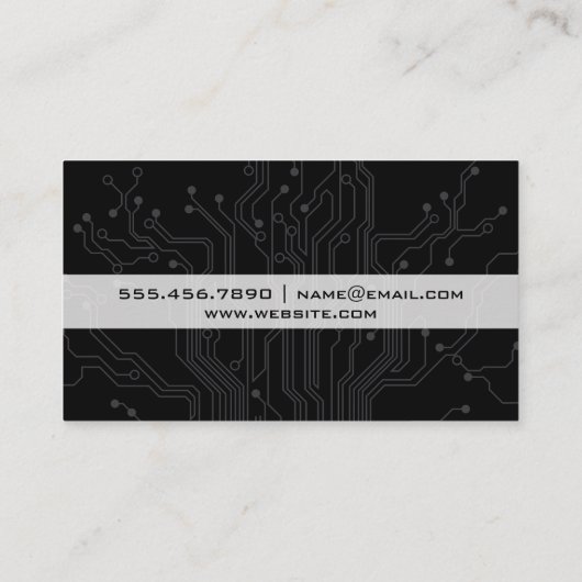 Tech-Schalttafel | Bio-Tech-Logo Visitenkarte (Rückseite)