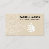 Tech-Schalttafel | Bio-Tech-Logo Visitenkarte (Vorderseite)