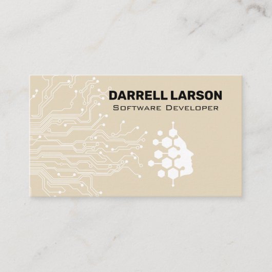 Tech-Schalttafel | Bio-Tech-Logo Visitenkarte (Vorderseite)