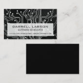 Tech-Schalttafel | Linien Visitenkarte (Vorne/Hinten)