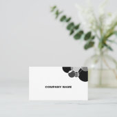 Tech Schwarz-Weiß-Geometrische Überlappungszirkel Visitenkarte (Stehend Vorderseite)