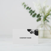 Tech Schwarz-Weiß-Geometrische Überlappungszirkel Visitenkarte (Stehend Vorderseite)