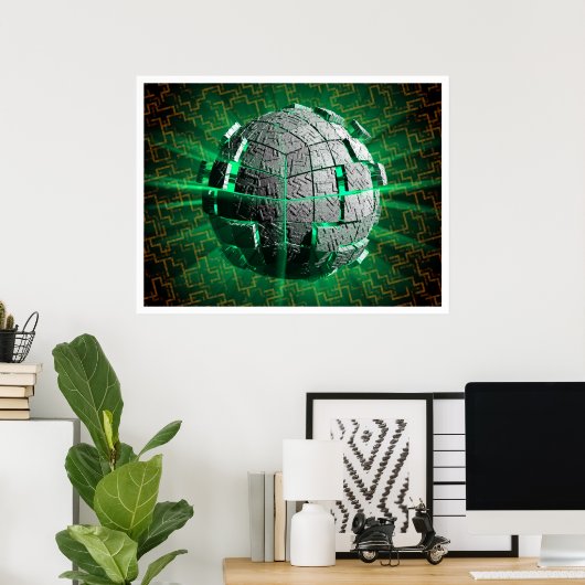Tech Sphere Poster (Heimbüro)
