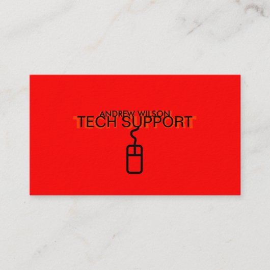 Tech Support Business Card (rote Version) Visitenkarte (Vorderseite)