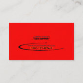 Tech Support Business Card (rote Version) Visitenkarte (Rückseite)