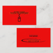 Tech Support Business Card (rote Version) Visitenkarte (Vorne/Hinten)