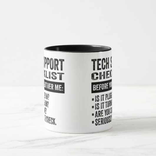 TECH SUPPORT CHECKLIST TASSE (Zentrum)