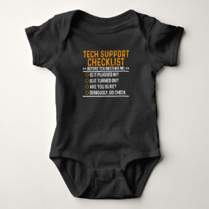 Tech Support Computer Geek Funny Techie Geschenk I Baby Strampler