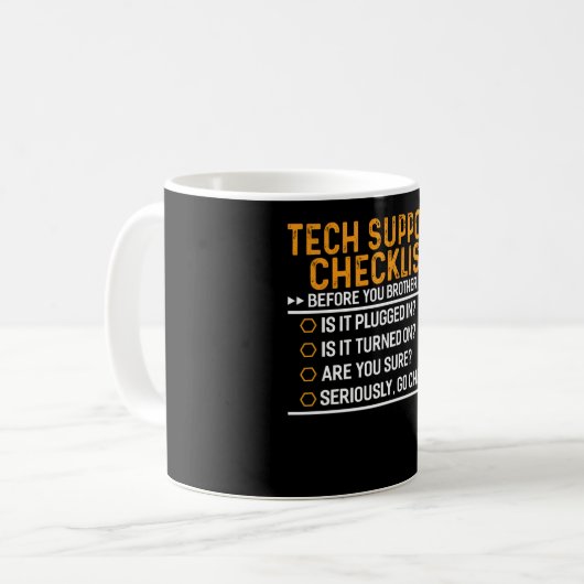 Tech Support Computer Geek Funny Techie Geschenk I Kaffeetasse (Vorderseite Links)