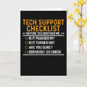 Tech Support Computer Geek Funny Techie Geschenkid Karte (Gelbe Blume)