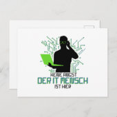 Tech Support Keine Angst der It Mensch Postkarte (Vorne/Hinten)