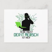 Tech Support Keine Angst der It Mensch Postkarte (Vorderseite)