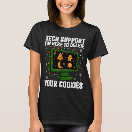 Tech-Support Löscht Eure Cookies Männer Hässliches T-Shirt (Vorderseite)