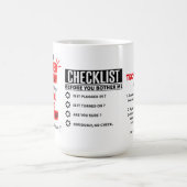 Tech support Mok checklist Kaffeetasse (Mittel)