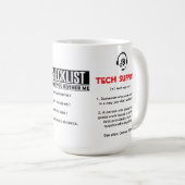 Tech support Mok checklist Kaffeetasse (VorderseiteRechts)