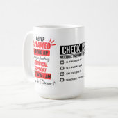 Tech support Mok checklist Kaffeetasse (Vorderseite Links)