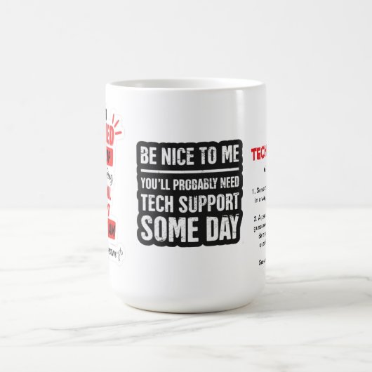 Tech support Mok Kaffeetasse (Mittel)
