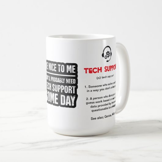 Tech support Mok Kaffeetasse (VorderseiteRechts)