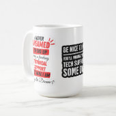 Tech support Mok Kaffeetasse (Vorderseite Links)