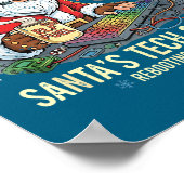 Tech Support Rebooting s Computer Santa Santa Joke Poster (Ecke)