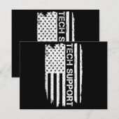 Tech Support Shirt, American Flag Shirts for Men, (Vorne/Hinten)