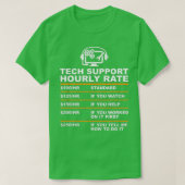 Tech Support Stundensatz, Tech Computer Geek Gesch T-Shirt (Design vorne)