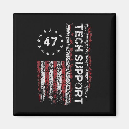 Tech-Support-US-Flagge Weißen Haus Tech-Support D. Magnet (Vorne)