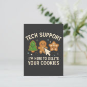 Tech-Support-Weihnachten-Cookies-Löschen-Süß Postkarte (Stehend Vorderseite)