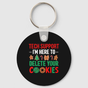 Tech-Support-Weihnachtskekse Frauen Männer Lustige Schlüsselanhänger