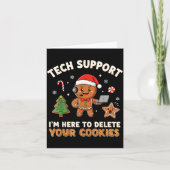 Tech Suprt Christmas Cookies Women Men Funny Chris Karte (Vorderseite)