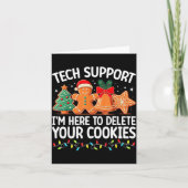 Tech Suprt Christmas Cookies Women Men Funny Chris Karte (Vorderseite)
