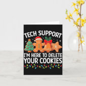 Tech Suprt Christmas Cookies Women Men Funny Chris Karte (Gelbe Blume)