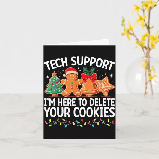 Tech Suprt Christmas Cookies Women Men Funny Chris Karte (Gelbe Blume)