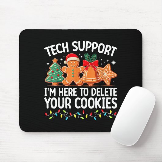 Tech Suprt Christmas Cookies Women Men Funny Chris Mousepad (Mit Mouse)