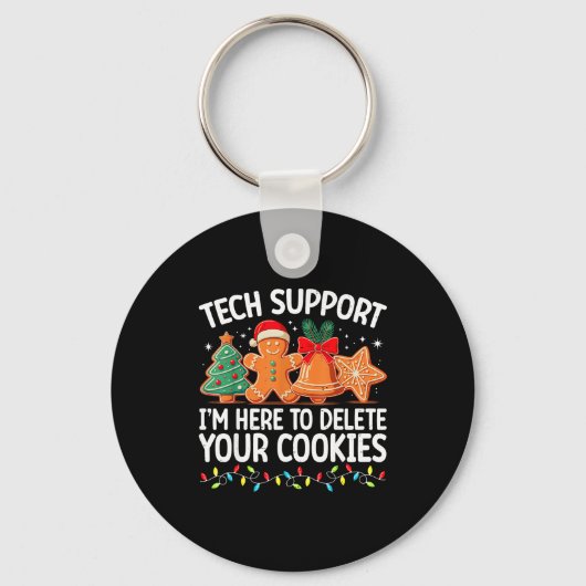 Tech Suprt Christmas Cookies Women Men Funny Chris Schlüsselanhänger (Vorderseite)