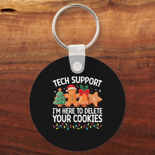 Tech Suprt Christmas Cookies Women Men Funny Chris Schlüsselanhänger (Vorderseite)