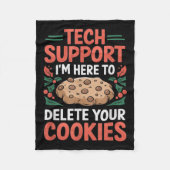Tech Suprt Christmas Helpdesk Computer Geek Cookie Fleecedecke (Vorderseite)