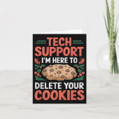 Tech Suprt Christmas Helpdesk Computer Geek Cookie Karte (Vorderseite)