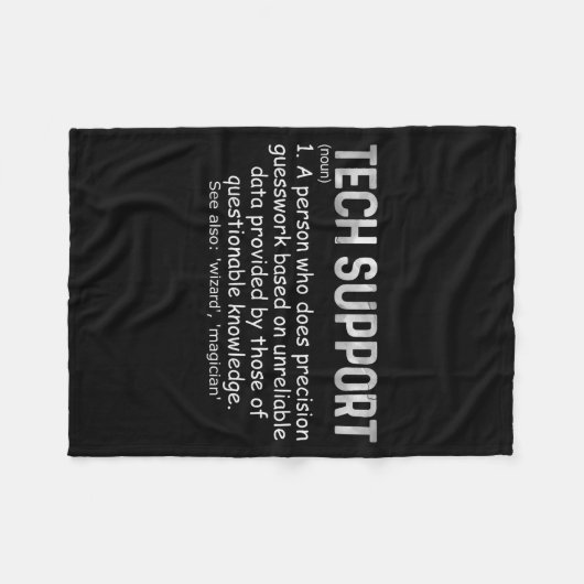 Tech Suprt Definition Tee Funny It Computer Nerd T Fleecedecke (Vorderseite (Horizontal))
